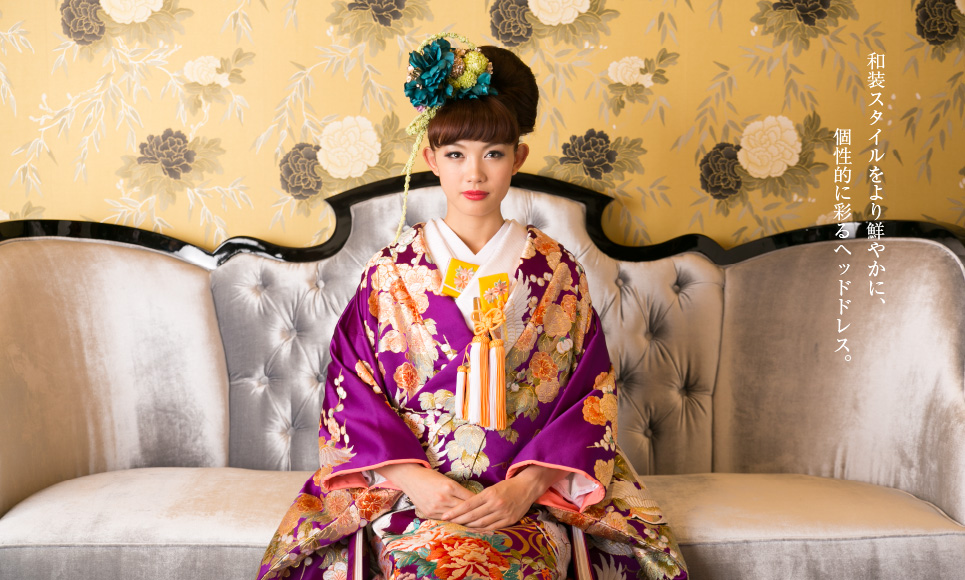 at hyakkarou(百花籠） dress by VIVIAN brides